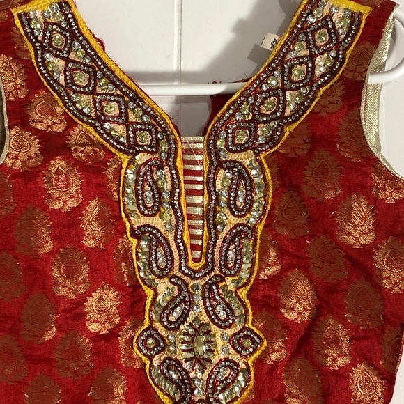 - - Little Girls Indian Style Dress. Breast Cancer Fundraiser - Picture 3 of 6